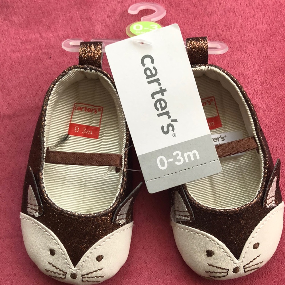 Carter’s Kitty Cat Sparkly Ballet Flats, NWT, 0-3